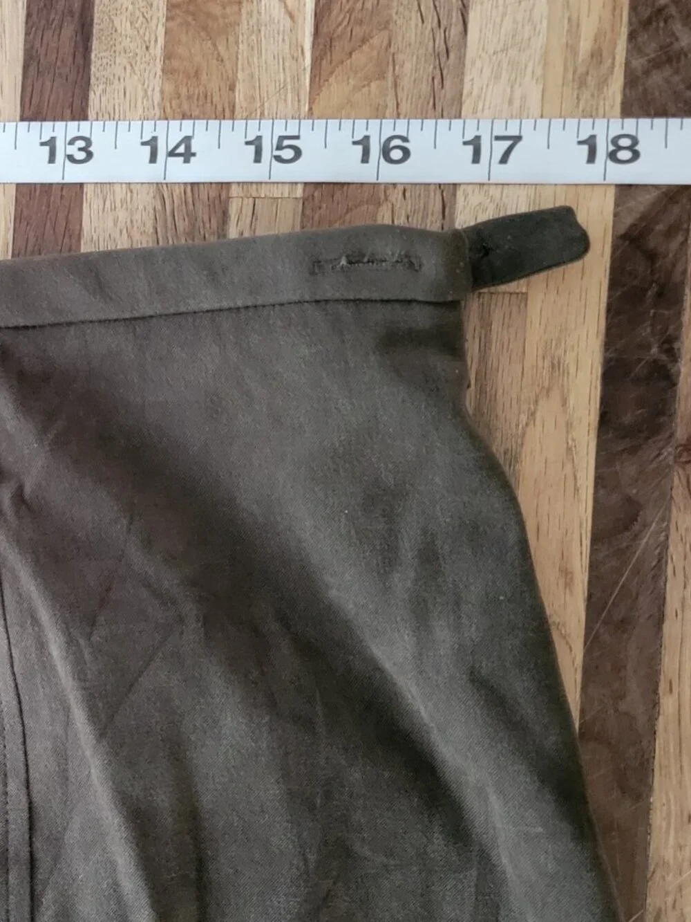 Worthington Stretch Brown Faux Suede Trouser Pencil Skirt Vented - Picture 10 of 11